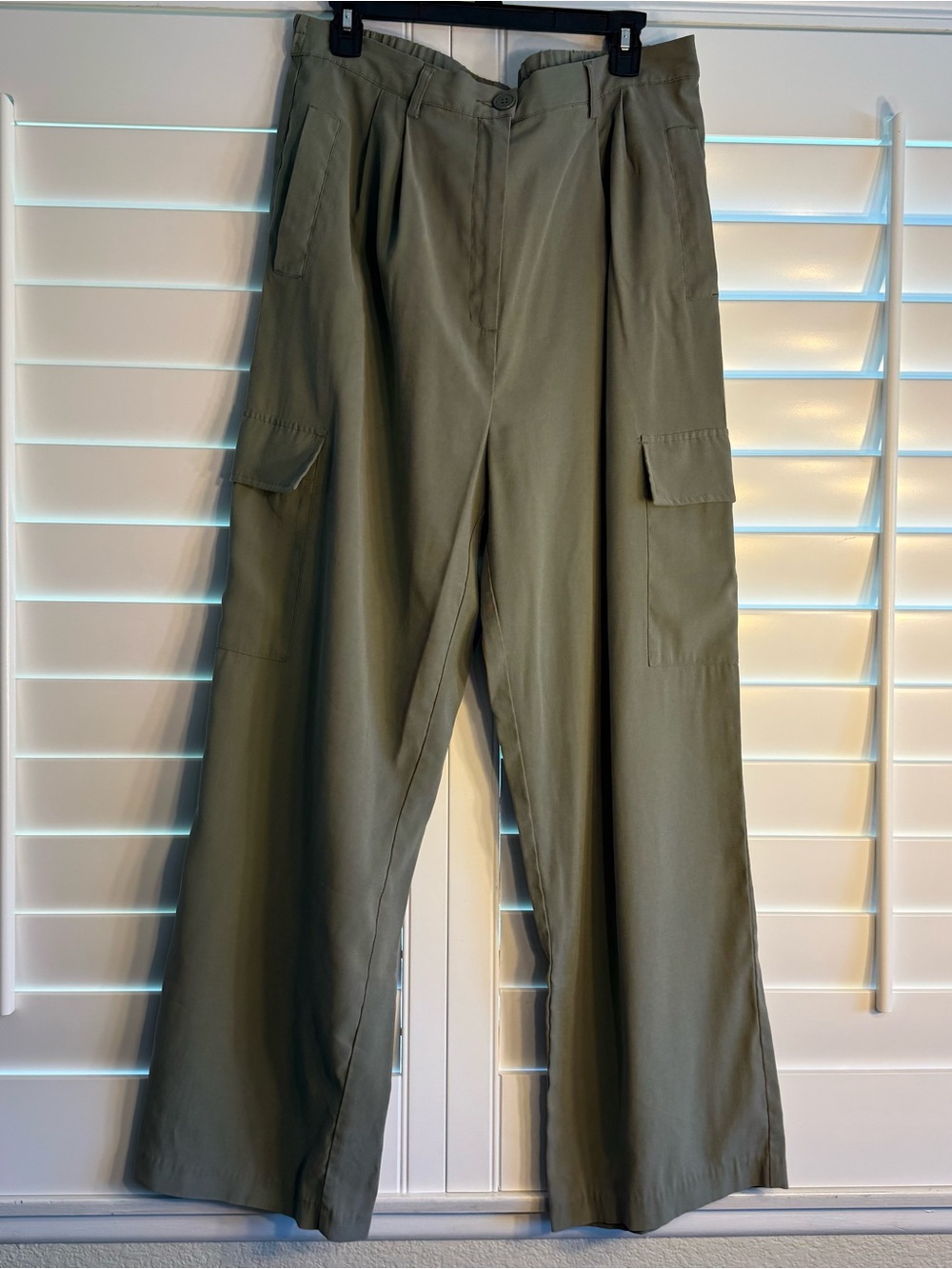Steve Madden Wide Leg Cargo Pants - Olive Green